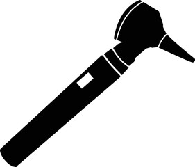 otoscope icon on white background. medical collection sign. Medical phonetic syringe otoscope symbol. flat style.