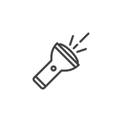 Flashlight line icon