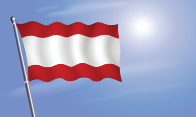 Tahiti flag against a blue sky