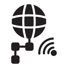 internet glyph icon