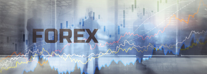 Forex Trading Traders. Financial Investment concept. Website Banner