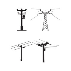 electric pole icon vector illustration symbol design
