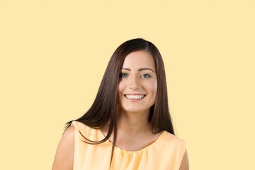 Fototapeta premium Young happy business woman posing