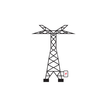 electric pole icon vector illustration symbol design