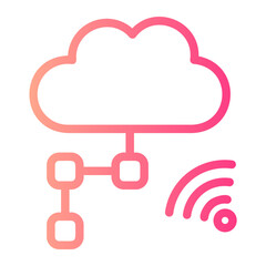 cloud server gradient icon