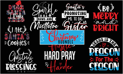 Christmas Sublimation Bundle T shirt Design