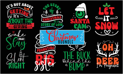 Christmas Sublimation Bundle T shirt Design