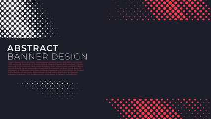 Halftone grunge banner design vector, concept of twotone background with photo frame and copy space for custom your content