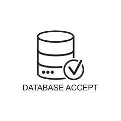 database accept icon , server icon