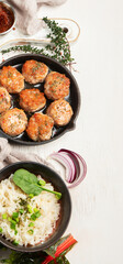 Assortment of healthy cooked meat.