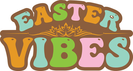 Easter Retro T Shirt Design, Easter SVG T Shirt Design
