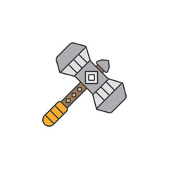 the war hammer icon is suitable for your web, apk or project with a medieval theme