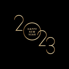 2023 Happy New Year Background Design. Greeting Card, Banner, Poster. Vector Illustration.