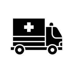 ambulance icon vector design template in white background