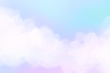 abstract watercolor blue sky with clouds background