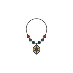 the necklace icon is suitable for your web, apk or project with a medieval theme