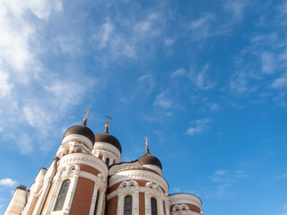 The Alexander Nevsky Cathedral (Estonian: Aleksander Nevski katedraal) in Tallinn, Estonia - obrazy, fototapety, plakaty