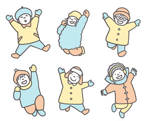 外で楽しく遊ぶ子供達