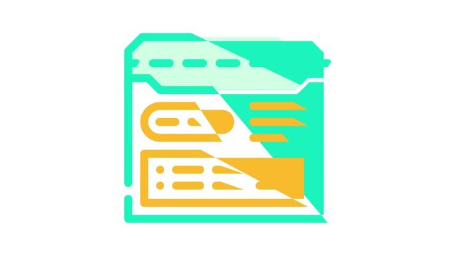 job folder color icon animation