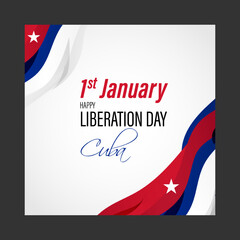 vector illustration for Cuba liberation day.;