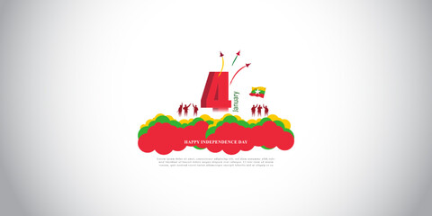 vector illustration for Myanmar independence day