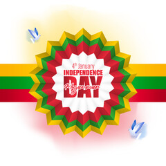 vector illustration for Myanmar independence day
