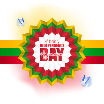 vector illustration for Myanmar independence day