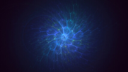 3D rendering abstract round light background