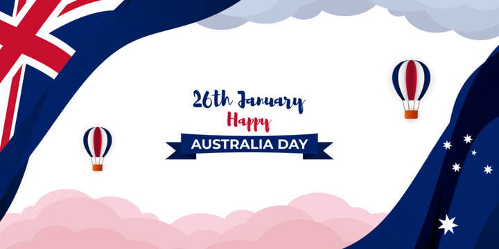 Vector illustration of happy Australia day