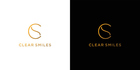 The initials logo letter CS is elegant and luxurious design