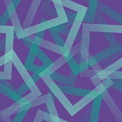 Square rhombus shapes of dot points geometric vector seamless pattern.
