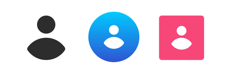 Web user profile social network member cyberspace contact communication center icon set vector flat