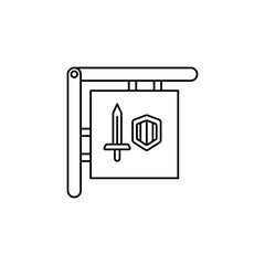 the weapon shop icon is suitable for your web, apk or project with a medieval war theme