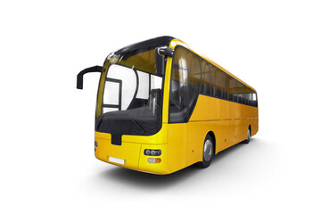 Reisebus in Gelb - isoliert - 553664714