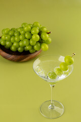 fresh green grapes