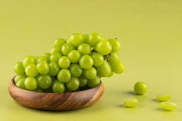 fresh green grapes