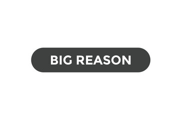Big reason button web banner template Vector Illustration
