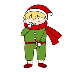 Cute Christmas boy illustration