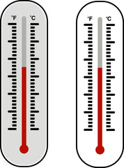 Temperature symbol set. Temperature icons vector set. Thermometer icons isolated. 