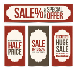 sale labels discount design