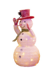 Snowman Christmas decoration, holiday interior decoration.