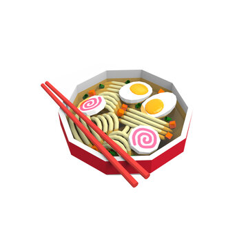 RAMEN 3D RENDER ISOLATED IMAGES