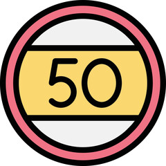 Speed limit Vector Icon Design Illustration