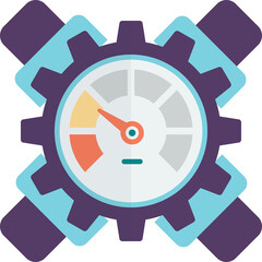 gauges for machines illustration in minimal style