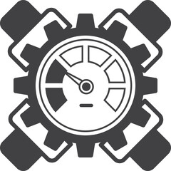 gauges for machines illustration in minimal style