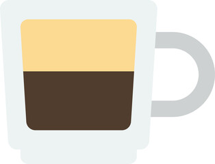 hot coffee mug illustration in minimal style