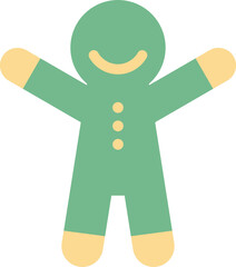 gingerbread illustration in minimal style