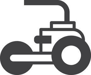 road roller illustration in minimal style