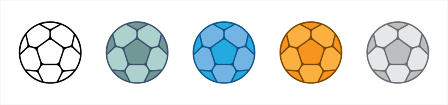 Soccer ball icon. football symbol sign for sports apps and websites	