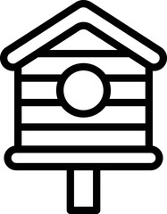 Bird House Vector Icon Design Illustration